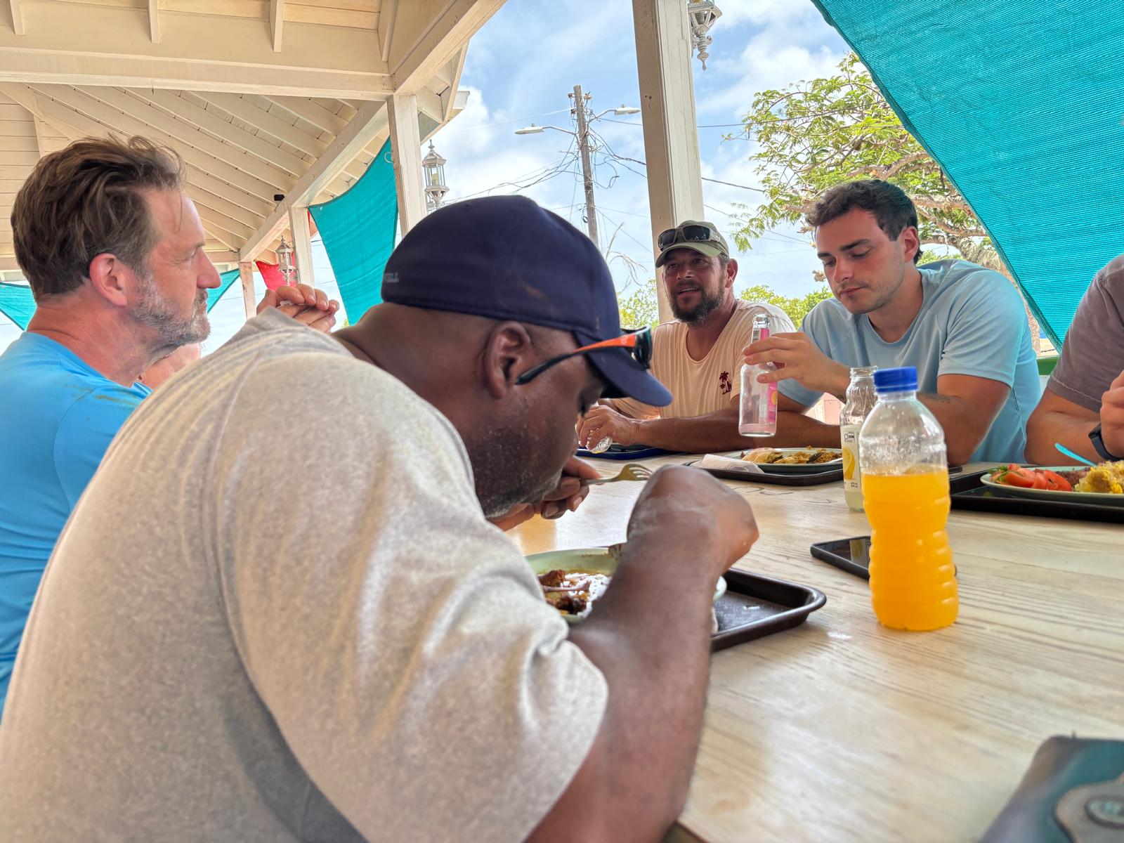 Sharing a meal with local believers